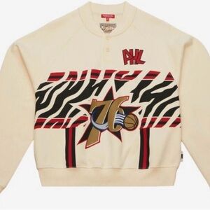 Mitchell Ness Melody Ehsani Raglan Pullover Sweatshirt Philadelphia 76ers
